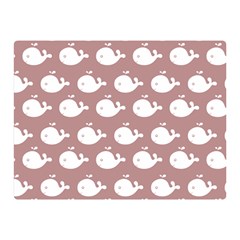 Cute Whale Illustration Pattern Two Sides Premium Plush Fleece Blanket (mini) by GardenOfOphir