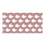 Cute Whale Illustration Pattern Satin Wrap 35  x 70  Front