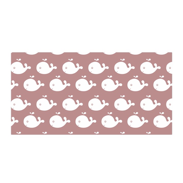 Cute Whale Illustration Pattern Satin Wrap 35  x 70 