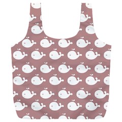 Cute Whale Illustration Pattern Full Print Recycle Bag (xxl) by GardenOfOphir