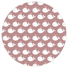 Cute Whale Illustration Pattern Round Trivet by GardenOfOphir