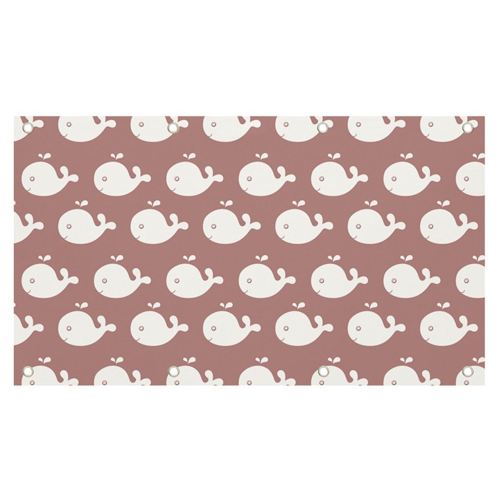 Cute Whale Illustration Pattern Banner and Sign 7  x 4 