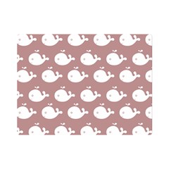 Cute Whale Illustration Pattern Premium Plush Fleece Blanket (mini) by GardenOfOphir