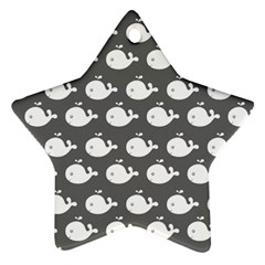 Cute Whale Illustration Pattern Ornament (star) by GardenOfOphir