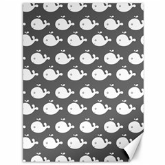 Cute Whale Illustration Pattern Canvas 36  X 48  by GardenOfOphir