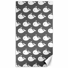 Cute Whale Illustration Pattern Canvas 40  X 72  by GardenOfOphir