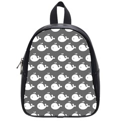 Cute Whale Illustration Pattern School Bag (small) by GardenOfOphir