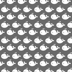 Cute Whale Illustration Pattern Play Mat (square) by GardenOfOphir