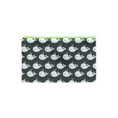 Cute Whale Illustration Pattern Cosmetic Bag (xs)