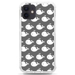 Cute Whale Illustration Pattern iPhone 12 mini TPU UV Print Case	 Front