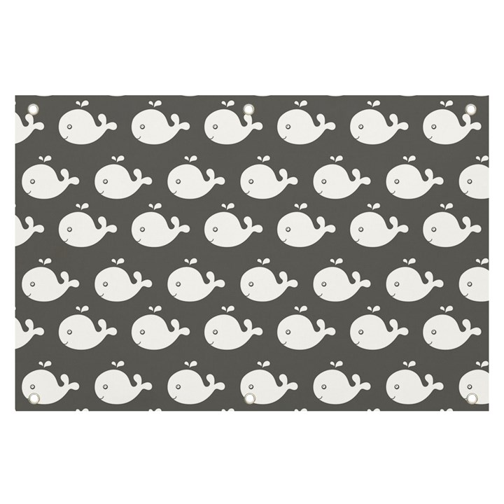 Cute Whale Illustration Pattern Banner and Sign 6  x 4 