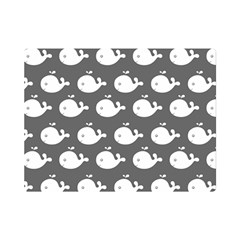 Cute Whale Illustration Pattern Premium Plush Fleece Blanket (mini) by GardenOfOphir