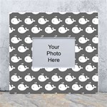 Cute Whale Illustration Pattern White Wall Photo Frame 5  x 7  Front