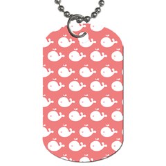 Coral Whales Pattern Dog Tag (two Sides) by GardenOfOphir