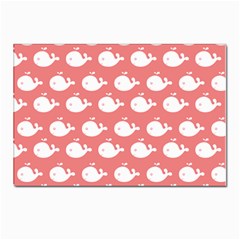 Coral Whales Pattern Postcards 5  X 7  (pkg Of 10) by GardenOfOphir