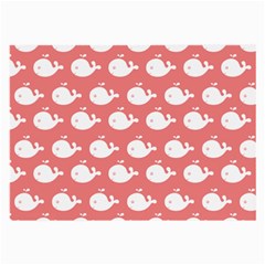 Coral Whales Pattern Large Glasses Cloth (2 Sides) by GardenOfOphir