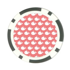 Coral Whales Pattern Poker Chip Card Guard by GardenOfOphir