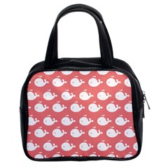 Coral Whales Pattern Classic Handbag (two Sides) by GardenOfOphir