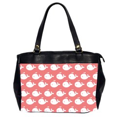 Coral Whales Pattern Oversize Office Handbag (2 Sides) by GardenOfOphir