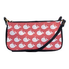 Coral Whales Pattern Shoulder Clutch Bag by GardenOfOphir