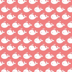 Coral Whales Pattern Play Mat (square) by GardenOfOphir