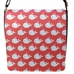 Coral Whales Pattern Flap Closure Messenger Bag (s) by GardenOfOphir