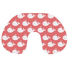 Coral Whales Pattern Travel Neck Pillow by GardenOfOphir