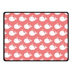 Coral Whales Pattern Two Sides Fleece Blanket (Small) 45 x34  Blanket Front