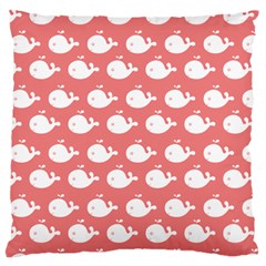 Coral Whales Pattern Standard Premium Plush Fleece Cushion Case (two Sides) by GardenOfOphir