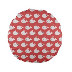 Coral Whales Pattern Standard 15  Premium Flano Round Cushions by GardenOfOphir