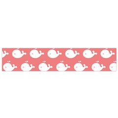 Coral Whales Pattern Small Premium Plush Fleece Scarf by GardenOfOphir