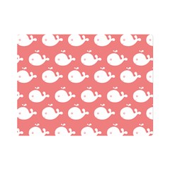 Coral Whales Pattern Premium Plush Fleece Blanket (mini) by GardenOfOphir