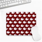 Cute Whale Illustration Pattern Small Mousepad Front