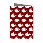 Cute Whale Illustration Pattern Mini Greeting Card Right