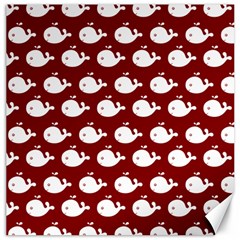 Cute Whale Illustration Pattern Canvas 20  X 20  by GardenOfOphir