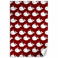 Cute Whale Illustration Pattern Canvas 20  X 30  by GardenOfOphir