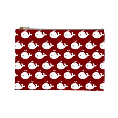 Cute Whale Illustration Pattern Cosmetic Bag (large) by GardenOfOphir