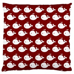 Cute Whale Illustration Pattern Large Cushion Case (one Side) by GardenOfOphir