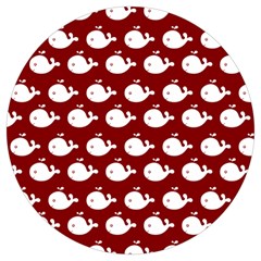 Cute Whale Illustration Pattern Round Trivet by GardenOfOphir