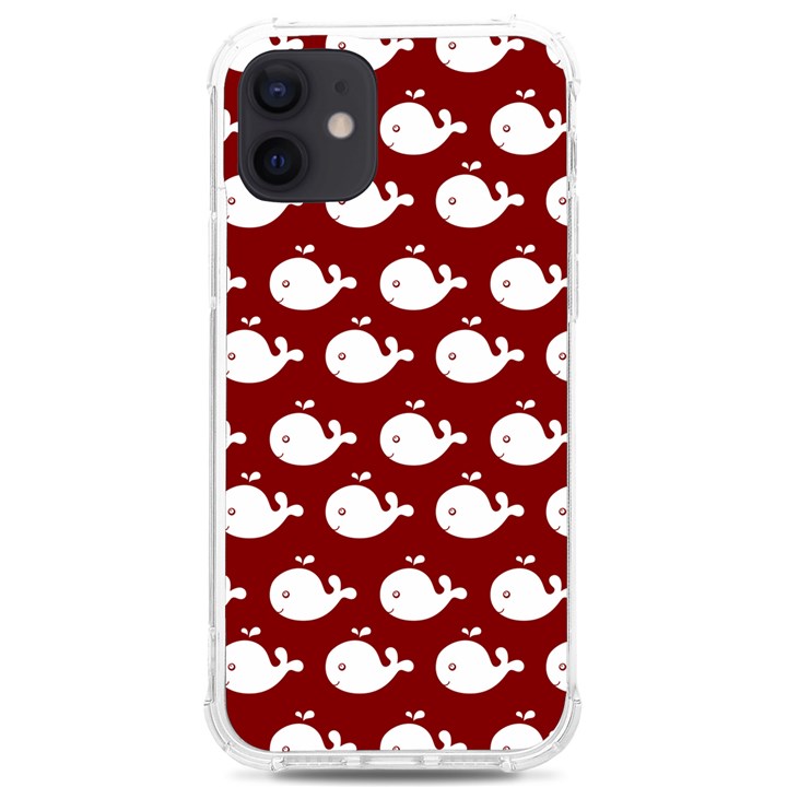 Cute Whale Illustration Pattern iPhone 12/12 Pro TPU UV Print Case