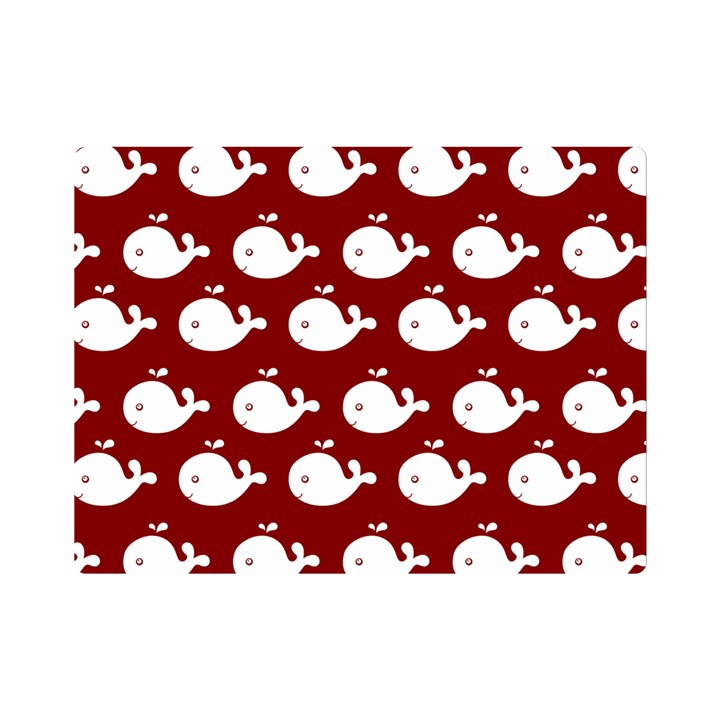 Cute Whale Illustration Pattern Premium Plush Fleece Blanket (Mini)