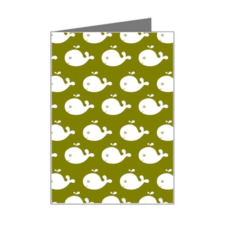 Cute Whale Illustration Pattern Mini Greeting Card