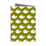 Cute Whale Illustration Pattern Mini Greeting Card Right