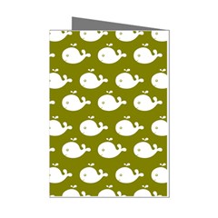 Cute Whale Illustration Pattern Mini Greeting Cards (pkg Of 8) by GardenOfOphir