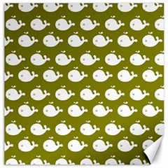 Cute Whale Illustration Pattern Canvas 16  X 16  by GardenOfOphir