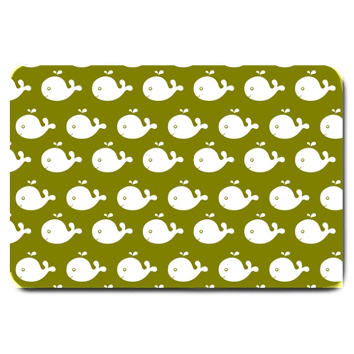 Cute Whale Illustration Pattern Large Doormat