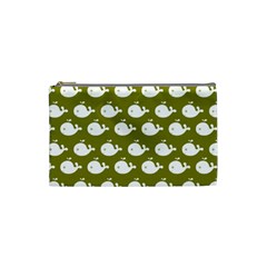 Cute Whale Illustration Pattern Cosmetic Bag (small) by GardenOfOphir