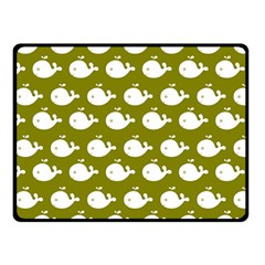 Cute Whale Illustration Pattern Two Sides Fleece Blanket (small) by GardenOfOphir