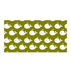 Cute Whale Illustration Pattern Satin Wrap 35  X 70  by GardenOfOphir