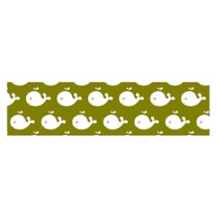 Cute Whale Illustration Pattern Oblong Satin Scarf (16  X 60 ) by GardenOfOphir